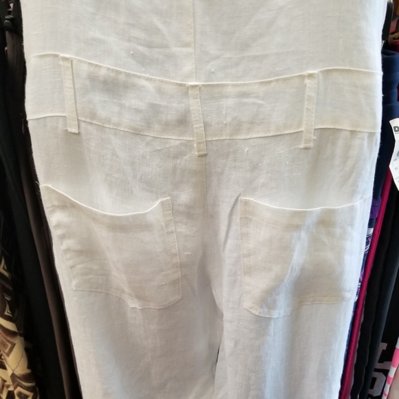 Light White Linen Jumpsuit - Picture 4 of 8
